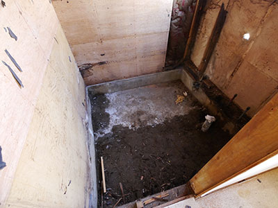 工事中の浴室