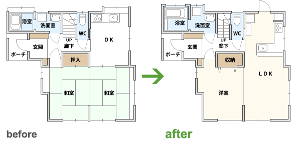 リフォームの間取り図